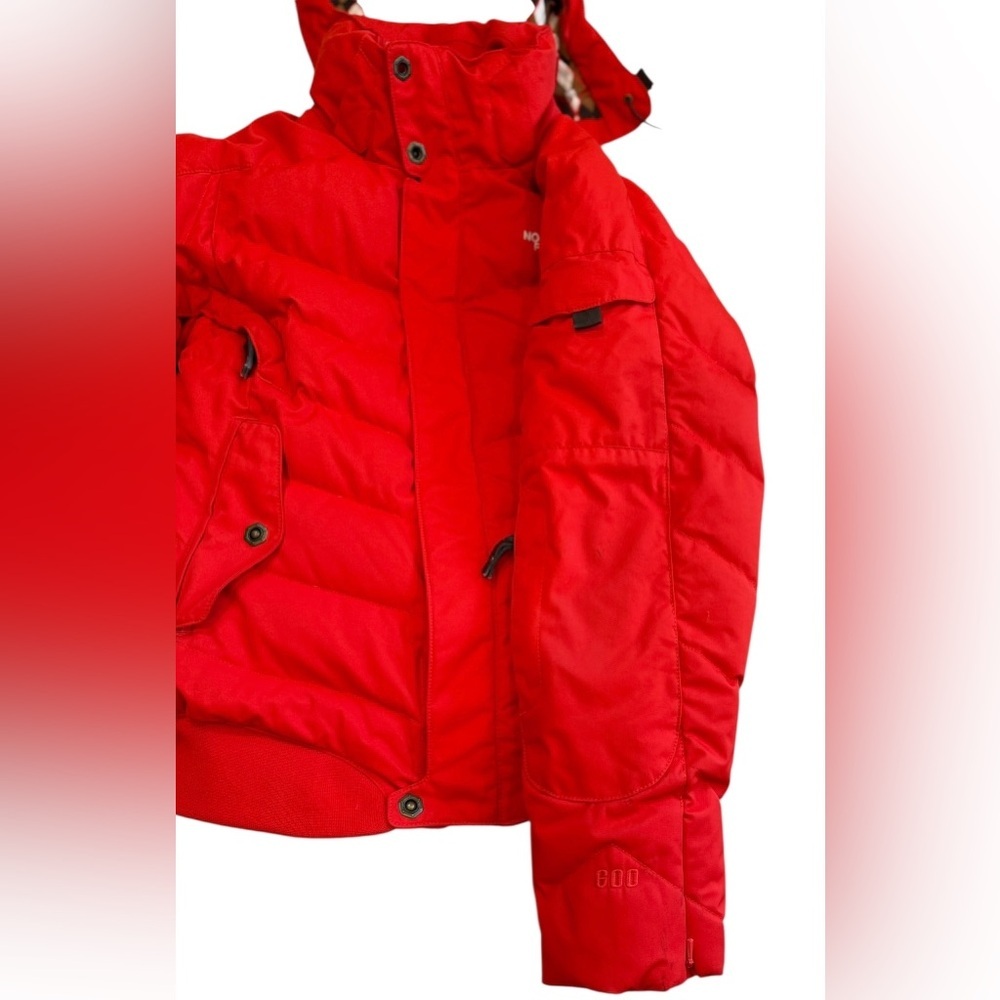 Vintage The North Face Gotham Jacket Women’s XS Red Puffer Argyle Y2K Snow Bunny - Picture 3 of 9